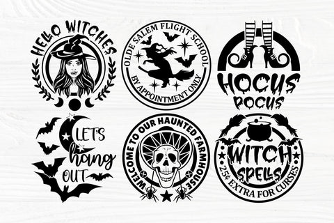 Halloween SVG Bundle, Farmhouse Round Sign Designs SVG TonisArtStudio 