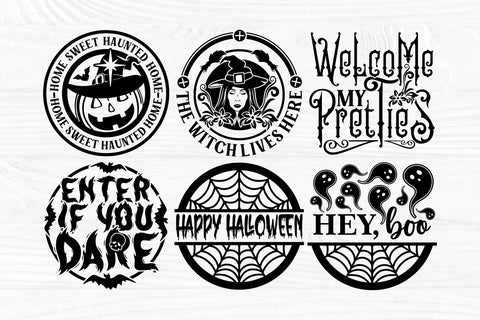 Halloween SVG Bundle, Farmhouse Round Sign Designs SVG TonisArtStudio 