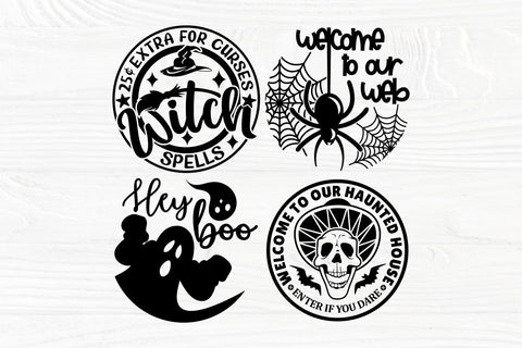 Halloween SVG Bundle, Farmhouse Round Sign Designs SVG TonisArtStudio 