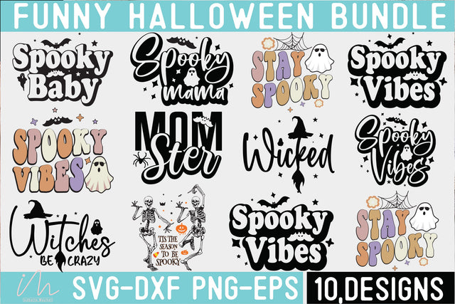 Halloween svg bundle, Funny Halloween svg, Fall sweet shirt svg,Fall vibes only, pumpkin season, spooky svg bundle SVG Isabella Machell 
