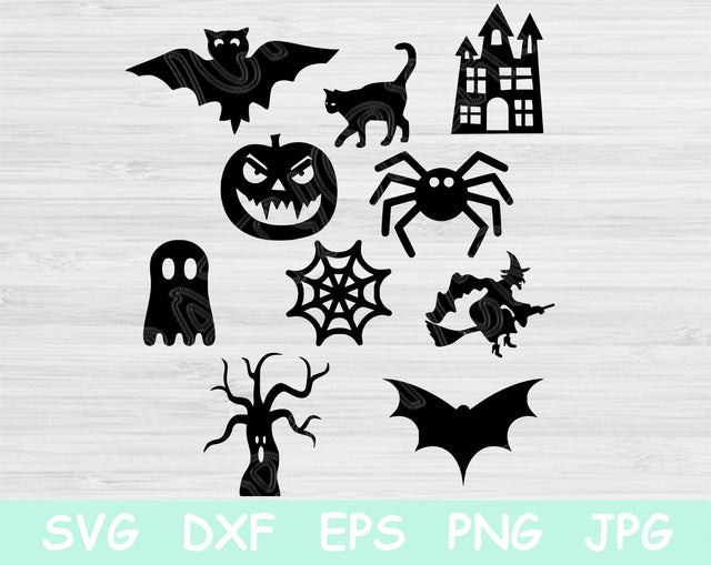 Halloween Svg Bundle, Halloween Cricut. Halloween Svg Files for Cricut. Ghost Svg Halloween Cut Files. Spooky Witch Svg Black Cat, Pumpkin. SVG TiffsCraftyCreations 