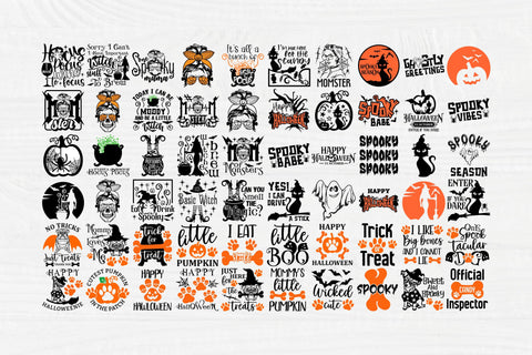 Halloween SVG Bundle - Halloween Cut Files - Funny Witch Quotes - Dog Halloween - Spooky Svg - Pumpkin Svg - Fall Svg SVG TonisArtStudio 
