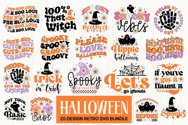 Halloween Svg Bundle , Halloween Retro Sublimation Bundle 1 SVG designmaster24 