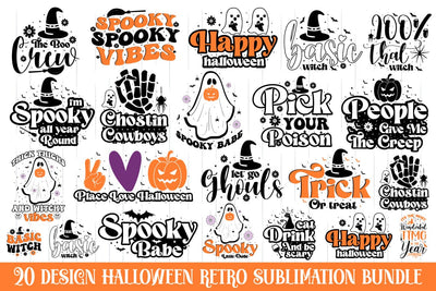 Halloween Svg Bundle / Halloween Retro Sublimation Bundle / Halloween Sublimation Bundle SVG designmaster24 