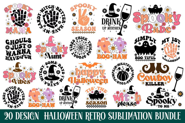 Halloween Svg Bundle , Halloween Retro Sublimation Bundle SVG designmaster24 