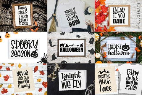 Halloween SVG Bundle | Halloween Sign Bundle SVG Illuztrate 