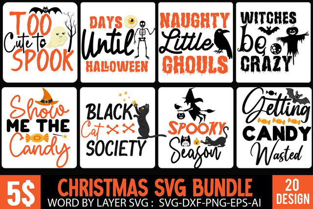 Halloween SVG Bundle , Halloween SVG Quotes SVG BlackCatsMedia 