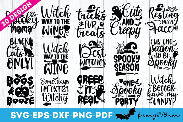 Halloween SVG Bundle, Halloween Vector, Witch Svg, Ghost Svg, Witch Shirt SVG, Sarcastic SVG, Funny Mom Svg, Cut Files for Cricut,Silhouette SVG designstore 