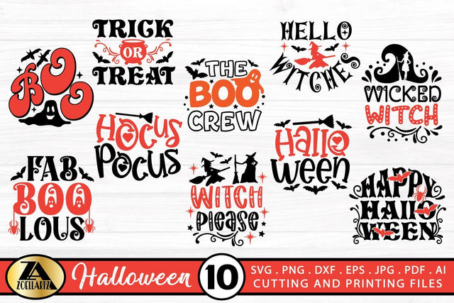 Halloween SVG Bundle Happy Spooky Halloween SVG PNG EPS DXF SVG zoellartz 