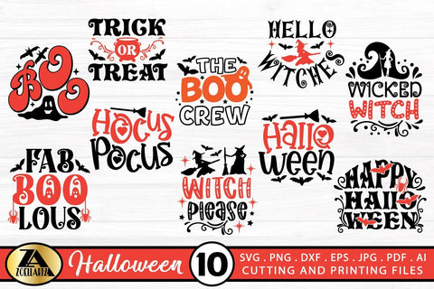 Halloween SVG Bundle Happy Spooky Halloween SVG PNG EPS DXF SVG zoellartz 