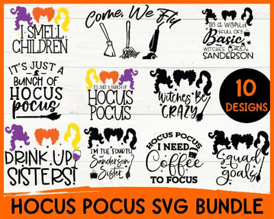 Halloween Svg Bundle, Hocus Pocus Svg, Sanderson Sister Svg, Hocus Pocus Shirt Svg Design SVG She Shed Craft Store 