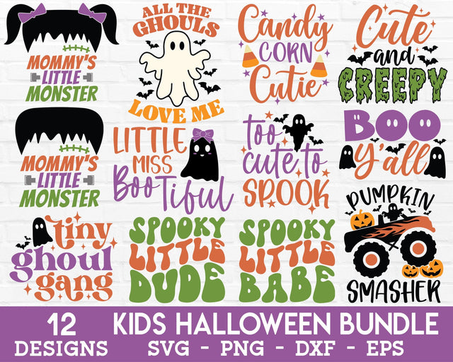Halloween SVG Bundle - Kids Halloween SVG, Halloween Shirt SVG, Halloween PNG, Halloween Sublimation, Halloween Toddler SVG SVG GraphicsTreasures 