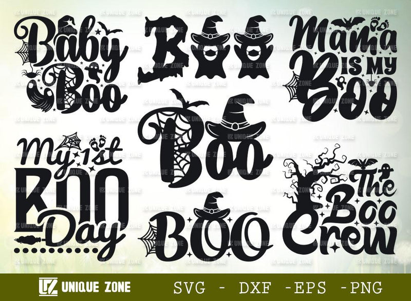 Halloween SVG Bundle | My 1st Boo Day Svg | Mama Is My Boo Svg | The Boo Crew Svg | Boo Svg SVG Unique Zone 
