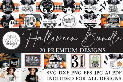 Halloween SVG Bundle of 20 Premium Designs | Sign Making SVG SVG Diva Watts Designs 
