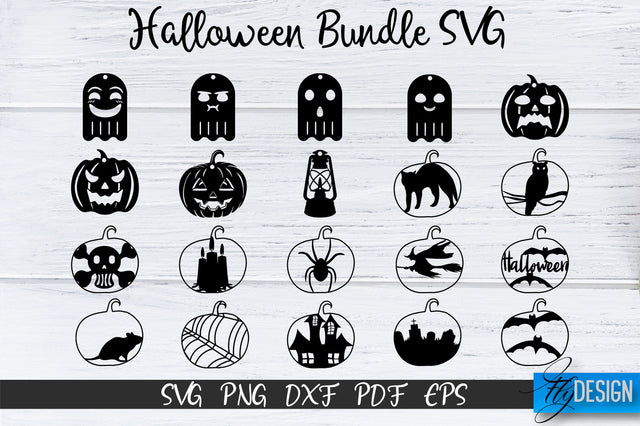 Halloween SVG Bundle. Pumpkin SVG. Halloween Garland SVG SVG Fly Design 