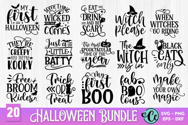 Halloween SVG Bundle. Quotes Bundle SVG Crazy Craft 