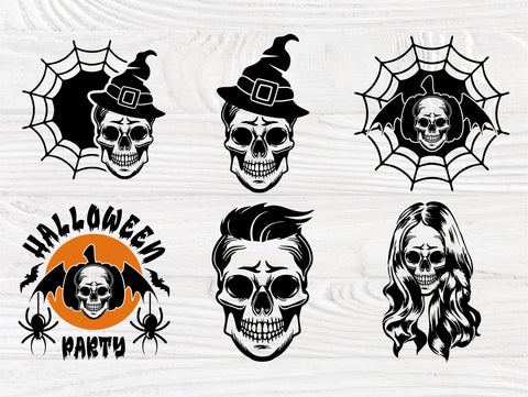 Halloween SVG Bundle, Skulls SVG, Woman Skull Svg SVG TonisArtStudio 