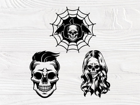 Halloween SVG Bundle, Skulls SVG, Woman Skull Svg SVG TonisArtStudio 