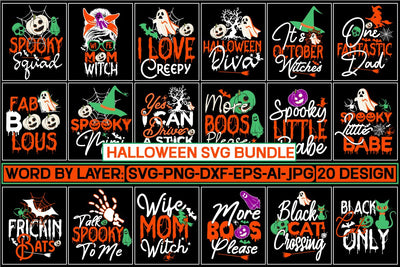Halloween SVG Bundle SVG Cut File SVGs,Quotes and Sayings,Food & Drink,On Sale, Print & Cut SVG DesignPlante 503 