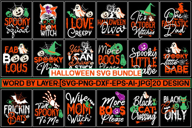 Halloween SVG Bundle SVG Cut File SVGs,Quotes and Sayings,Food & Drink,On Sale, Print & Cut SVG DesignPlante 503 