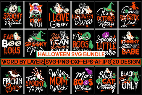 Halloween SVG Bundle SVG Cut File SVGs,Quotes and Sayings,Food & Drink,On Sale, Print & Cut SVG DesignPlante 503 