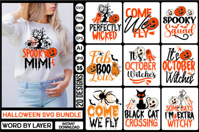 Halloween SVG Bundle SVG Cut File SVGs,Quotes and Sayings,Food & Drink,On Sale, Print & Cut SVG DesignPlante 503 