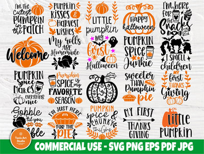 Halloween SVG Bundle, Thanksgiving Svg, Pumpkins SVG TonisArtStudio 