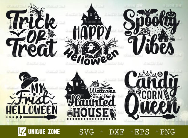 Halloween SVG Bundle | Trick Or Treat Svg | Happy Helloween Svg | Spooky Vibes Svg | Boo Svg SVG Unique Zone 
