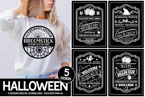 Halloween Svg Bundle , Vintage Halloween Sign Bundle , Halloween Farmhouse Svg Design SVG designmaster24 