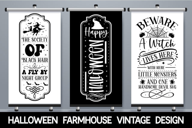 Halloween Svg Bundle , Vintage Halloween Signs Design | Farmhouse Halloween SVG SVG designmaster24 