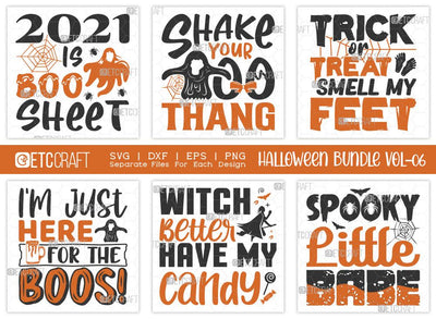 Halloween SVG Bundle Vol-06 | Boo Sheet Svg | Shake Your Boo Svg | Trick Or Treat Svg | Spooky Little Babe Svg | T-shirt Design SVG ETC Craft 