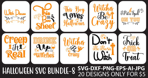 Halloween Svg Bundle Vol. 8 SVG Syaman 