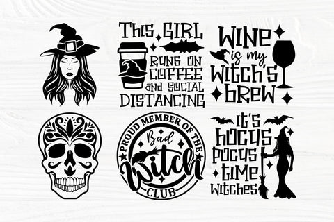 Halloween SVG Bundle, Witch Quotes, Svg Cut Files SVG TonisArtStudio 