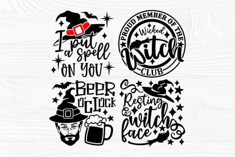 Halloween SVG Bundle, Witch Quotes, Svg Cut Files SVG TonisArtStudio 