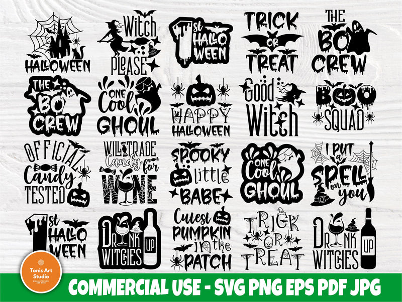 Halloween SVG Bundle, Witch Svg, Trick or Treat - So Fontsy