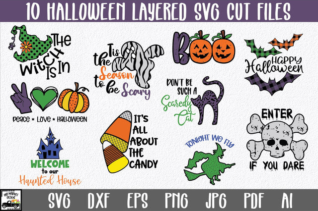 Halloween SVG Bundle with 10 Layered Cut Files SVG Old Market 