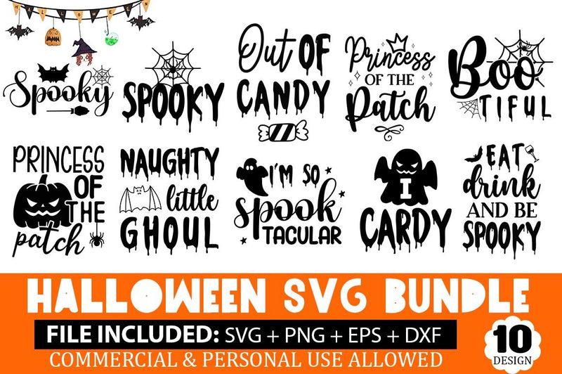 Halloween SVG Bundle.Halloween Svg Cut File, Png Bundle, - So Fontsy