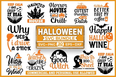 Halloween SVG Bundle.ricut, vinyl, fall decor, svg dxf, SVG Designangry 