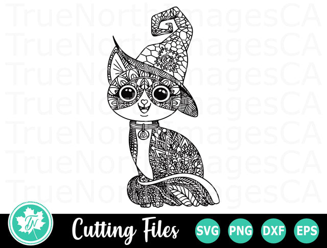 Halloween SVG | Cat SVG | Zentangle SVG SVG TrueNorthImagesCA 