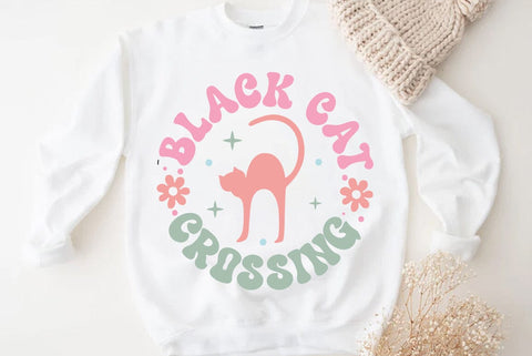 Halloween SVG Design, Black Cat Crossing SVG FiveStarCrafting 