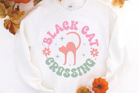 Halloween SVG Design, Black Cat Crossing SVG FiveStarCrafting 