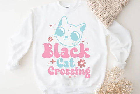 Halloween SVG Design, Black Cat Crossing SVG FiveStarCrafting 