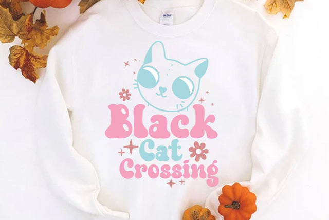 Halloween SVG Design, Black Cat Crossing SVG FiveStarCrafting 