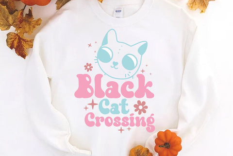 Halloween SVG Design, Black Cat Crossing SVG FiveStarCrafting 