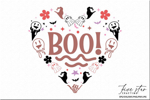 Halloween SVG Design, Boo SVG FiveStarCrafting 
