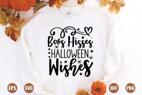 Halloween SVG Design, Boos Hisses Halloween Wishes SVG FiveStarCrafting 