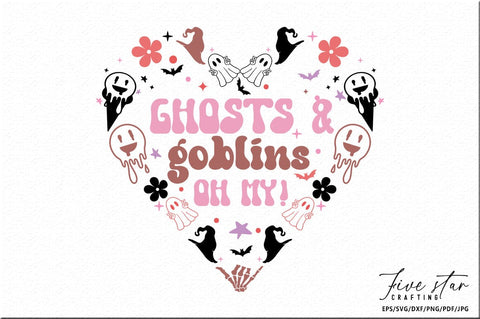 Halloween SVG Design, Ghosts and goblins oh my SVG FiveStarCrafting 