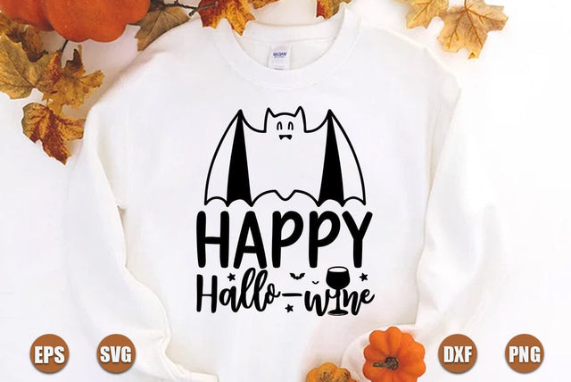 Halloween SVG Design, Happy Hallo-wine SVG FiveStarCrafting 
