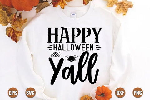 Halloween SVG Design, Happy Halloween Yall SVG FiveStarCrafting 