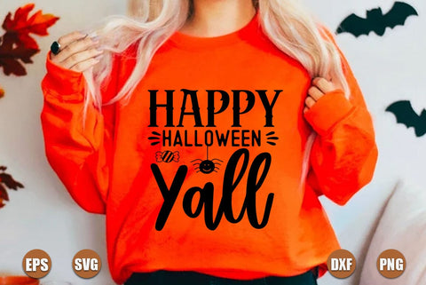 Halloween SVG Design, Happy Halloween Yall SVG FiveStarCrafting 